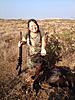 Wife's first goat - Big Island feral goat hunt-thuy-goat.jpg