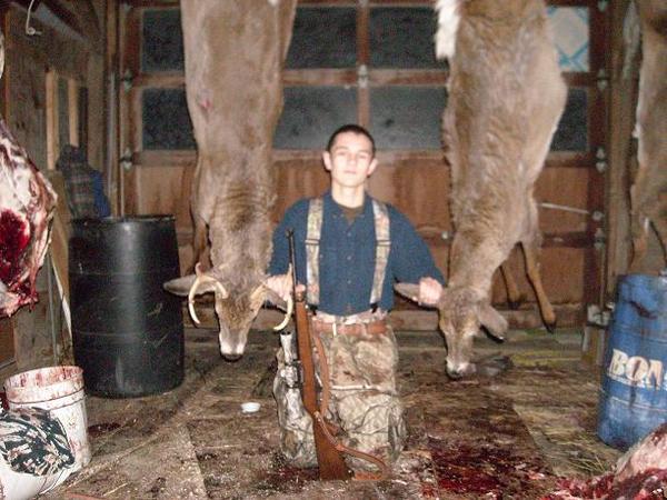 Me with my doe and dads 8-Pointer